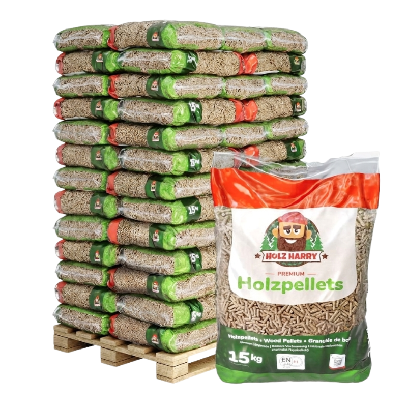 Holz Harry Premium Holzpellets ENplusA1, 975 kg Palette