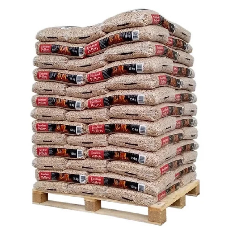 Premium Holzpellets DINplus & ENplus A1 – 975 kg Palette (65 Säcke)