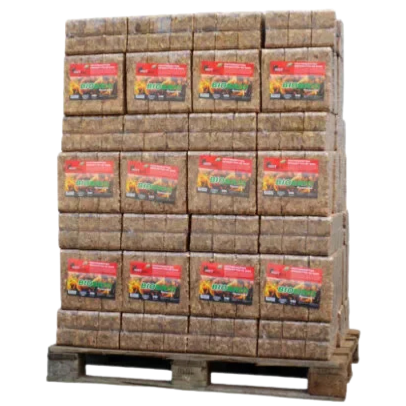 BioBriq MegaRuf Holzbriketts Palette, 972 kg (108 Pakete)